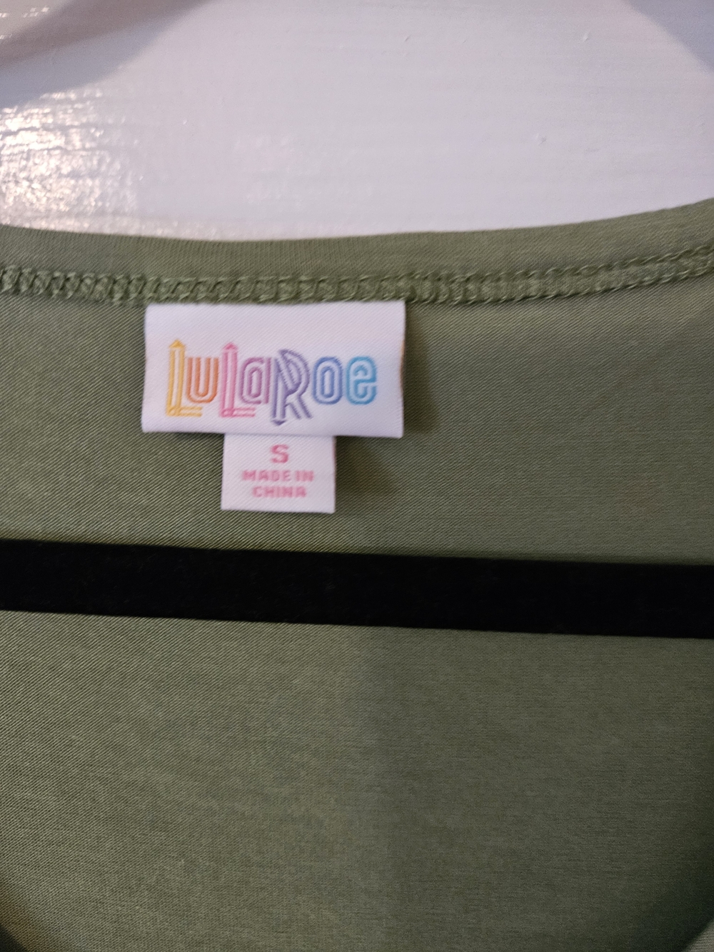 2/$20 LuLaRoe Olive Green Sleeveless Fit & Flare Mini Dress - Picture 2 of 3